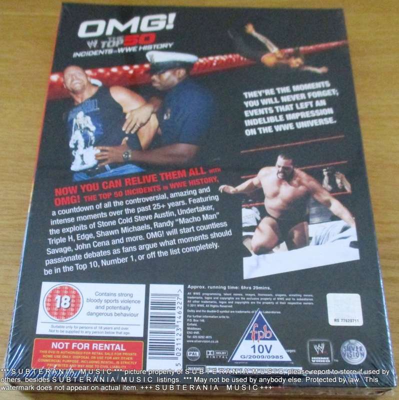 WWE OMG! The Top 50 Incidents in WWE Story 3 X DVD [sealed]