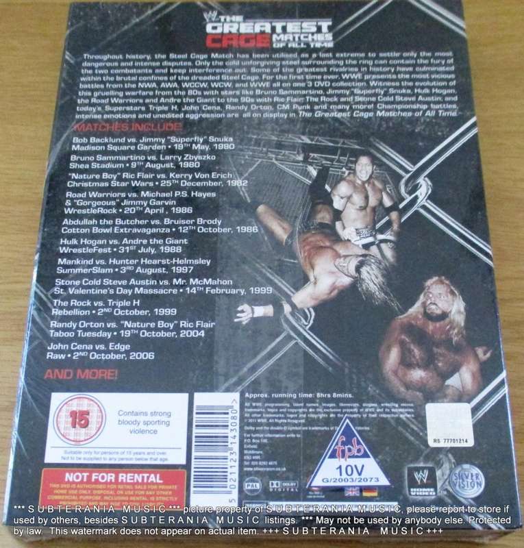 WWE The Greatest Cage Matches Of All Time  3 X DVD  [sealed]