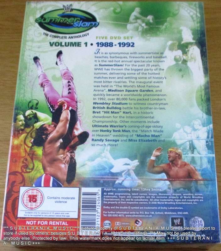 WWE Summerslam The Complete Anthology Volume 1 1988 to 1992 5 X  DVD  [sealed]