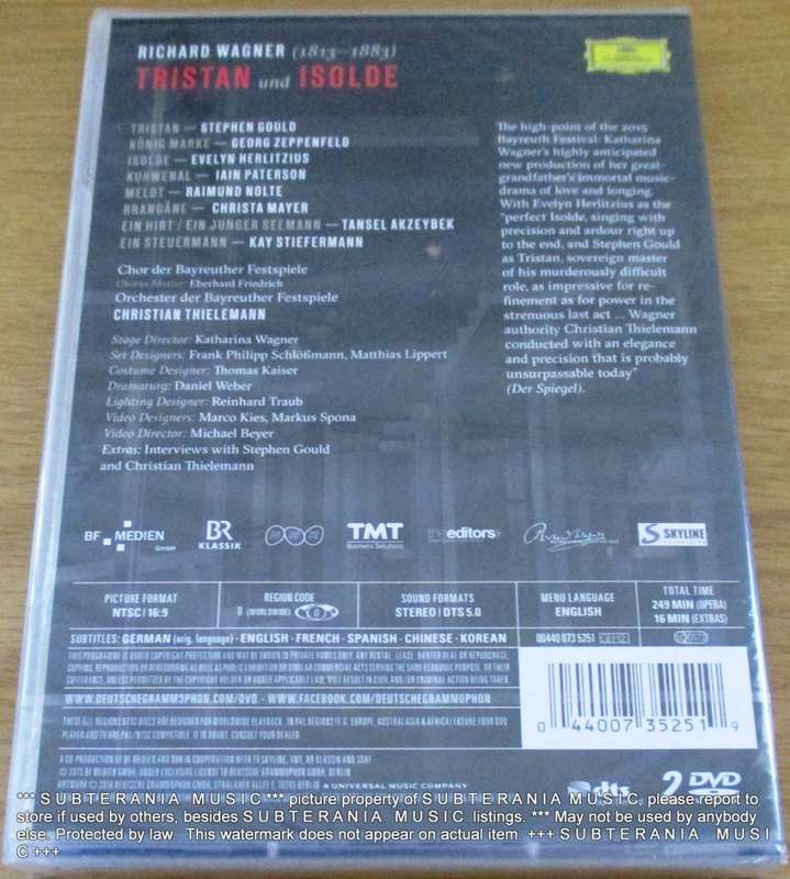 Bayreuth Festival Orchestra, Christian Thielemann - Wagner: Tristan und Isolde, WWV 90 DVD