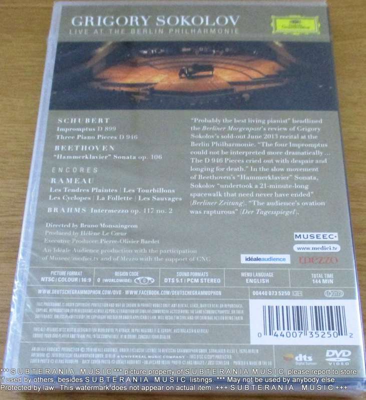 Grigory Sokolov - Schubert & Beethoven - Live At The Berlin Philharmonie [DVD