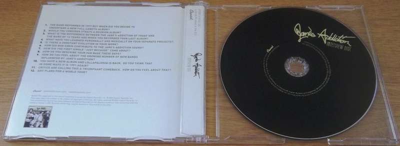 JANE`S ADDICTION Interview Disc [Shelf G Box 3]