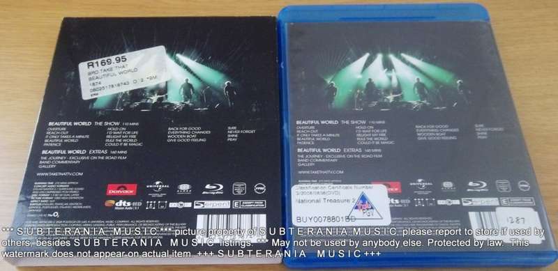 TAKE THAT Beautiful World World Live Blue Ray