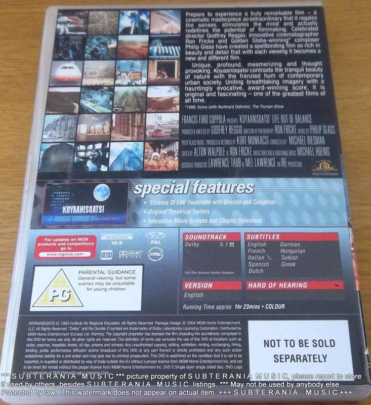 Koyaanisqatsi - Life Out of Balance DVD  [BBOX 1]