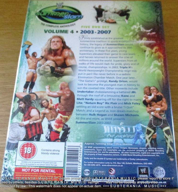 WWE Summerslam The Complete Anthology Volume 4 2003 to 2007 5 X  DVD  [sealed]
