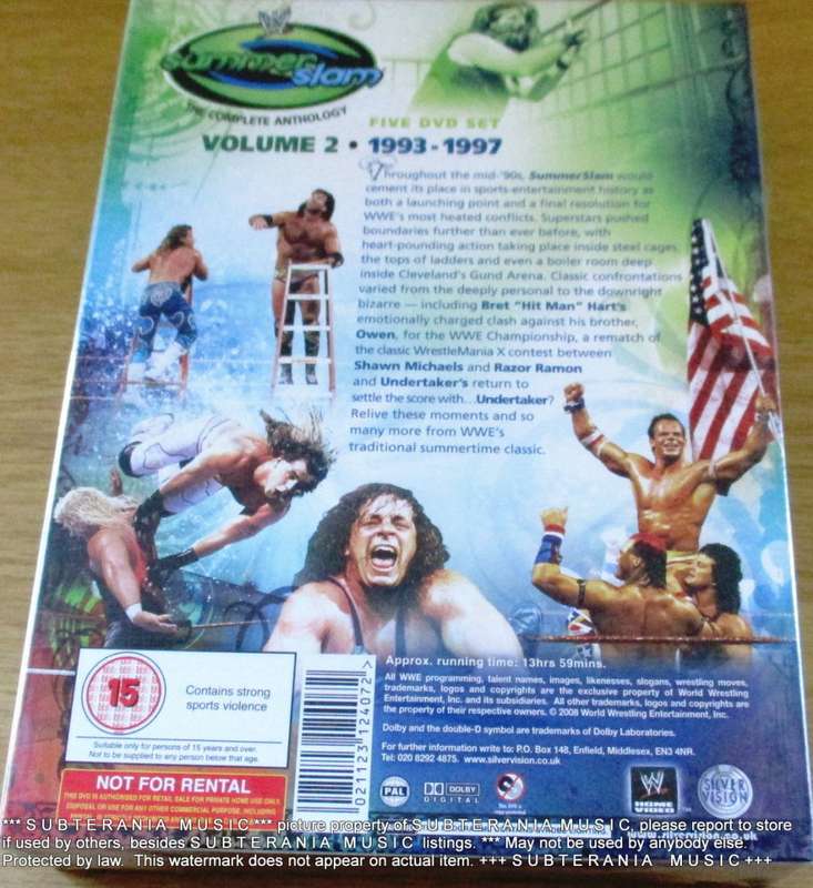 WWE Summerslam The Complete Anthology Volume 2 1993 to 1997 5 X  DVD  [sealed]