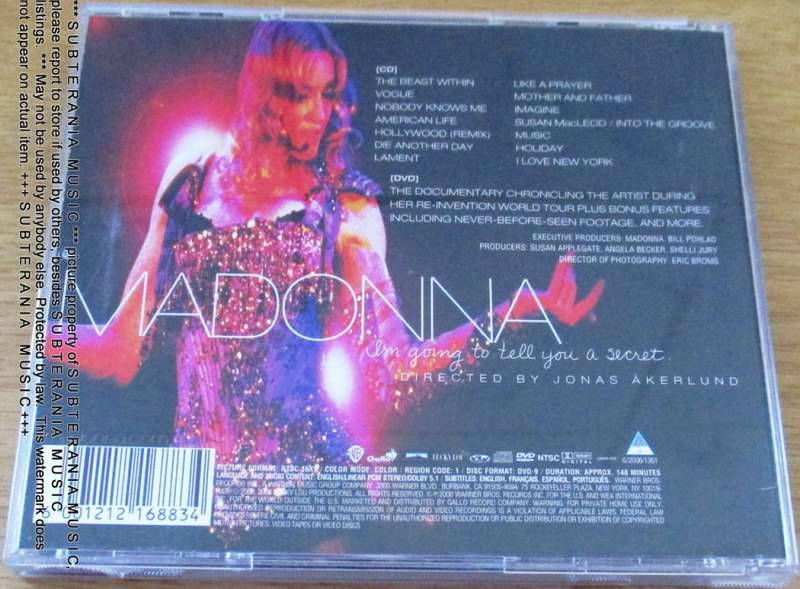 MADONNA I Want to Tell You a Secret CD+DVD South African Pressing