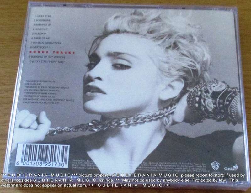 MADONNA Madonna + bonus tracks South African CD Pressing Remastered WBCD 1996