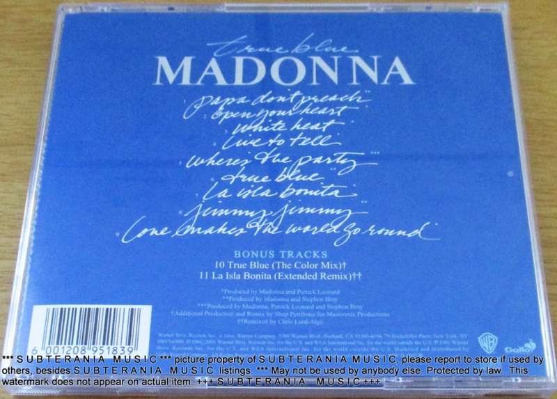 MADONNA True Blue + bonus tracks South African CD Pressing Remastered