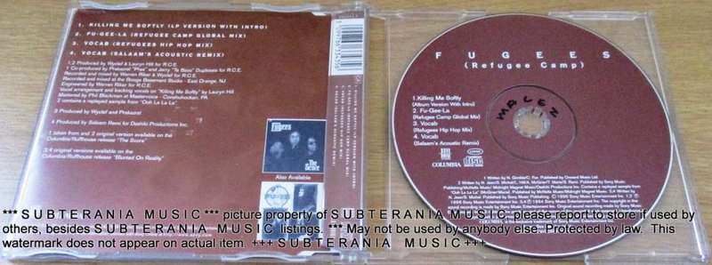 FUGEES KIlling Me Softly IMPORT CD Single  golden brown cover