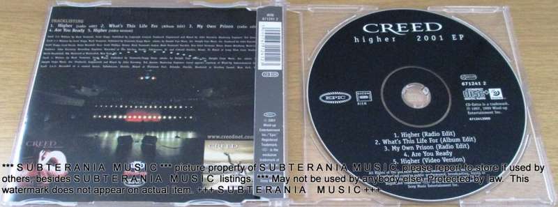 CREED Higher 2001 EP IMPORT CD Single [Shelf G Box 23]