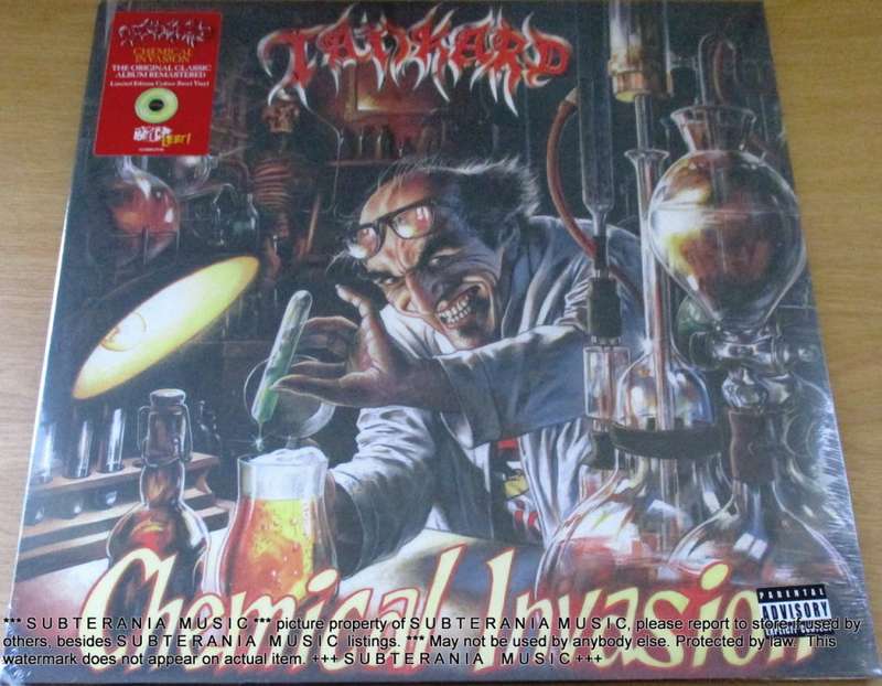 TANKARD Chemical Invasion Ltd Edition colour swirl Vinyl LP Record Sealed