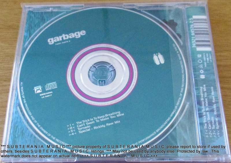 GARBAGE The Trick Is To Keep Breathing European Maxi CD