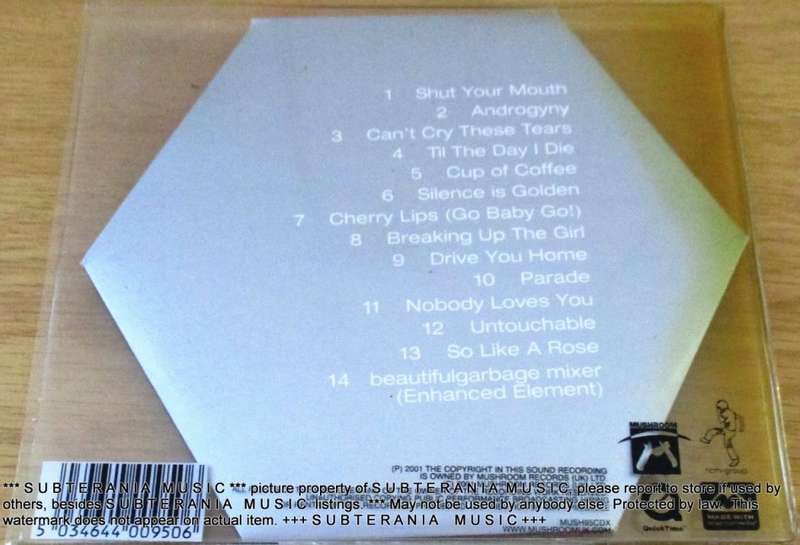 GARBAGE Beautifulgarbage die cut cover CD UK Pressing