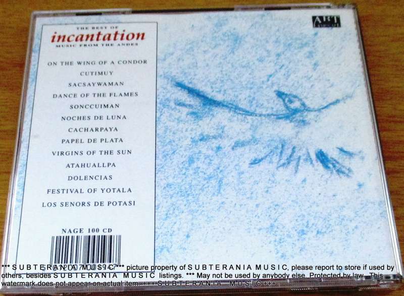 The Very Best pf INCANTATION Music from the Andes Import CD [Shelf G box 24