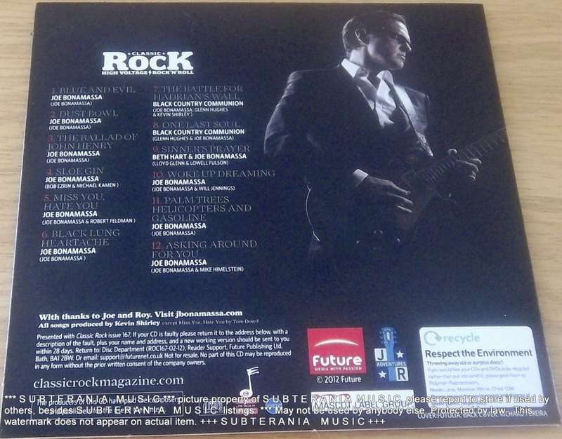 ROCK MAGAZINE presents JOE BONAMASSA + BLUES FURY 2xCard sleeve CDa ONLY