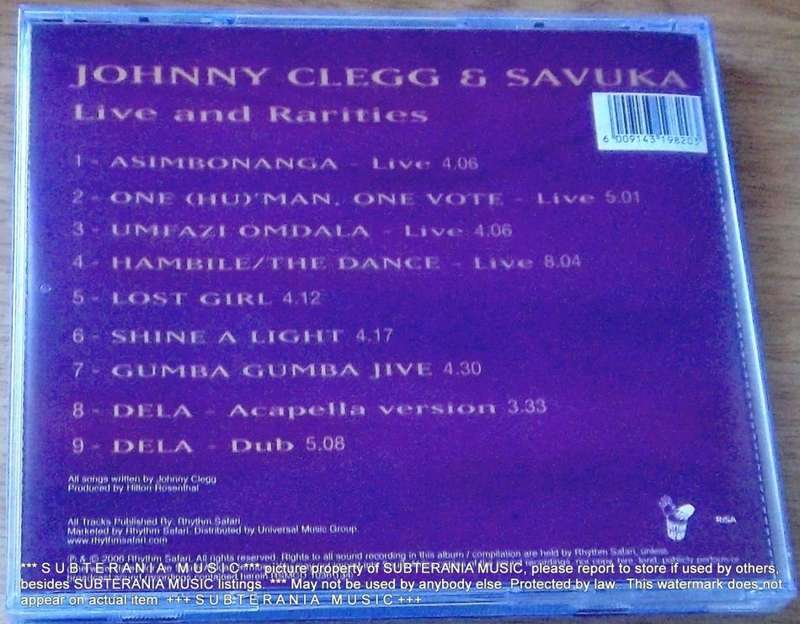 JOHNNY CLEGG & SAVUKA Live And Rarities CD