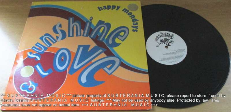 HAPPY MONDAYS Sunshine and Love 12` Maxi Single Vinyl Record