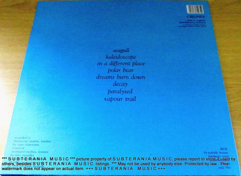 RIDE Nowhere LP VINYL RECORD