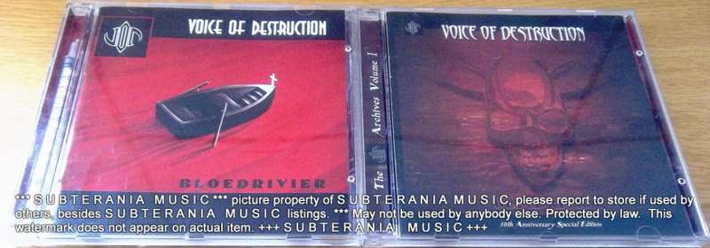 V.O.D. related VOICE OF DESTRUCTION  Bloedrivier 10th anniversary CDs