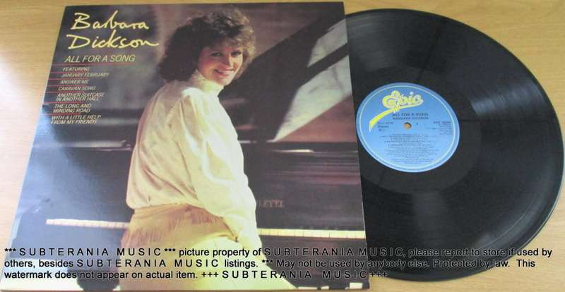 BARBARA DICKSON All For a Song IMPORT VINYL RECORD