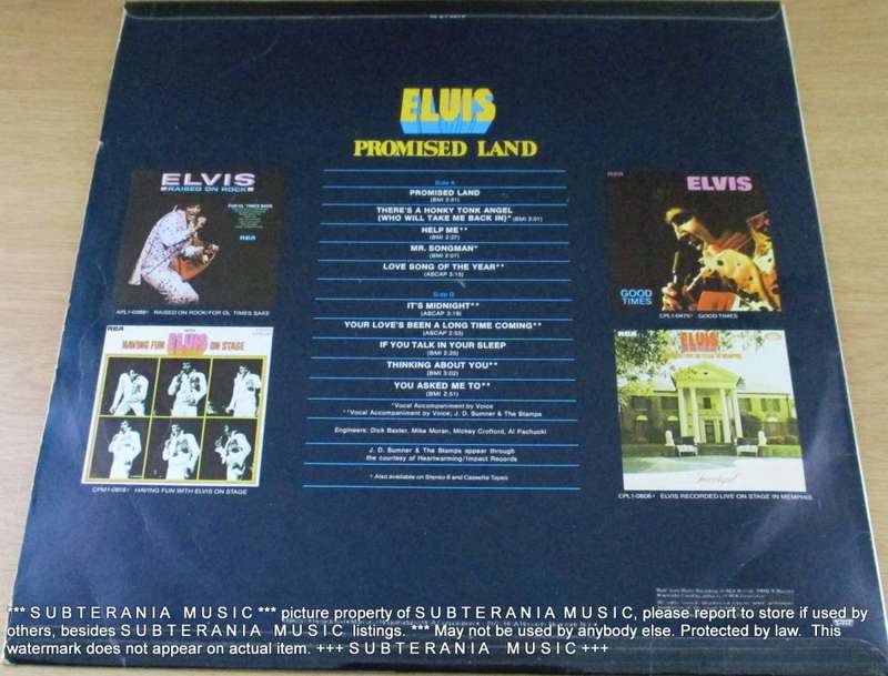 ELVIS PRESLEY Promised Land VINYL RECORD
