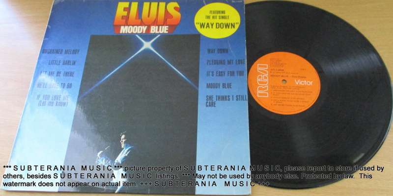 ELVIS PRESLEY Moody Blue VINYL RECORD