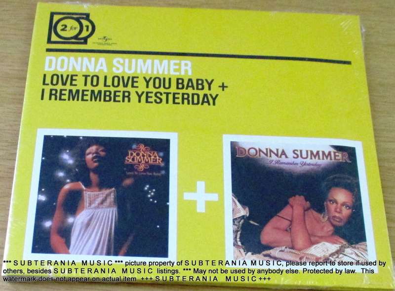 DONNA SUMMER 2 For 1 Lover to Love you Baby + I Remember Yesterday  [SEALED]