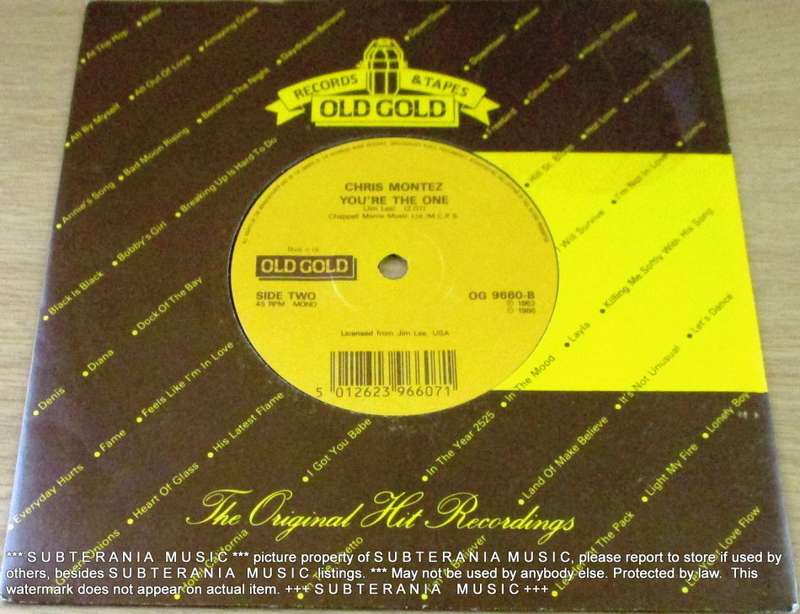 CHRIS MONSTER 7` single You`re The One / Let`s Dance BLACK vinyl