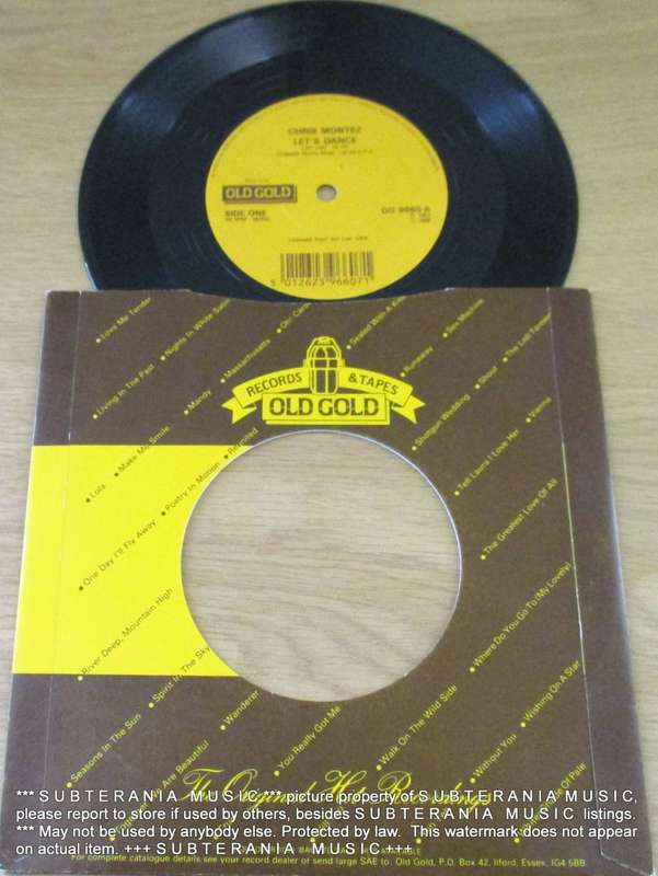 CHRIS MONSTER 7` single You`re The One / Let`s Dance BLACK vinyl