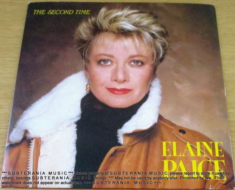 ELAINE PAIGE 7` single The Second Time BLACK vinyl