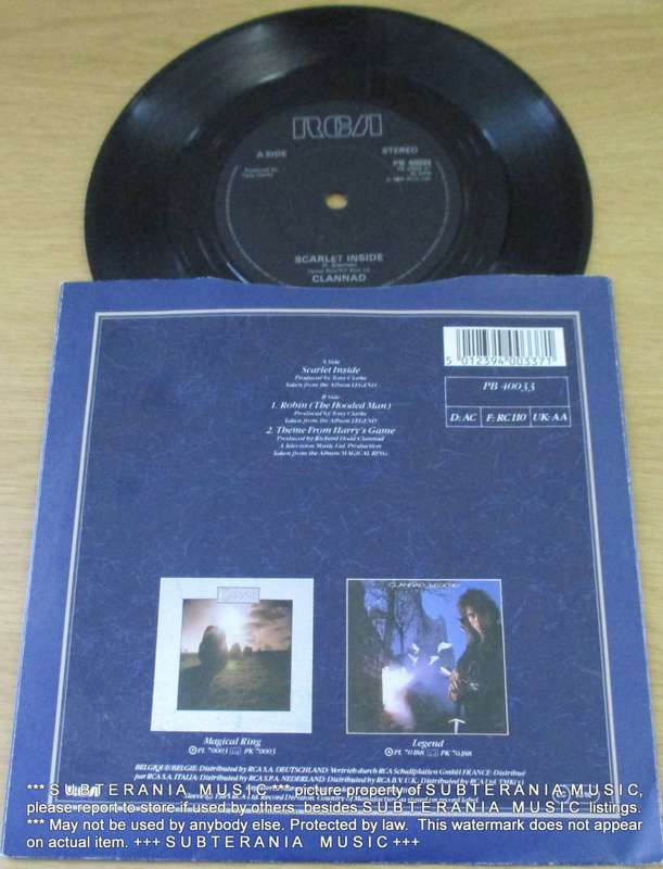 CLANNAD 7` single Scarlet Inside IMPORT BLACK vinyl