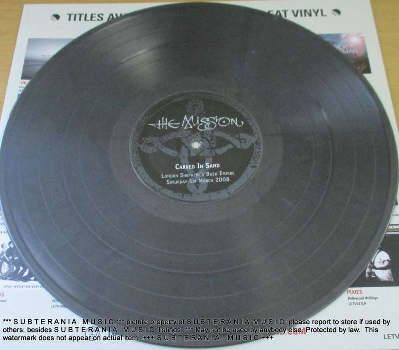 THE MISSION Carved In Sand London Shepherd's Bush Empire 2 x GREY VINYL RECORD