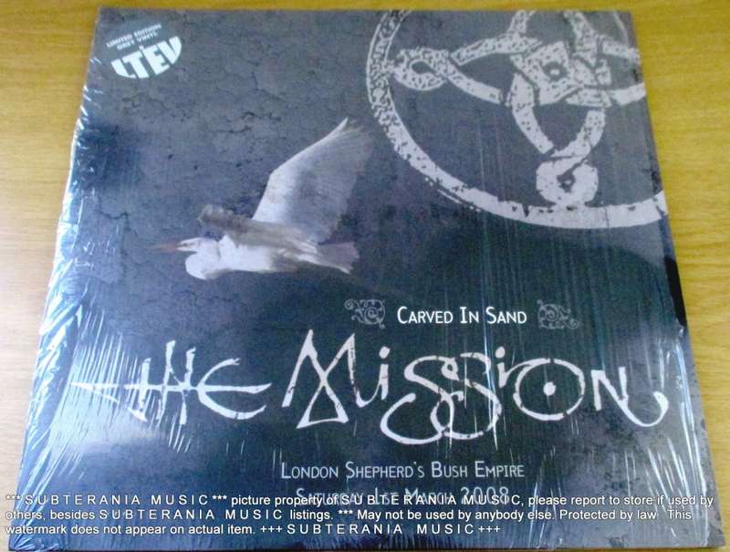 THE MISSION Carved In Sand London Shepherd's Bush Empire 2 x GREY VINYL RECORD