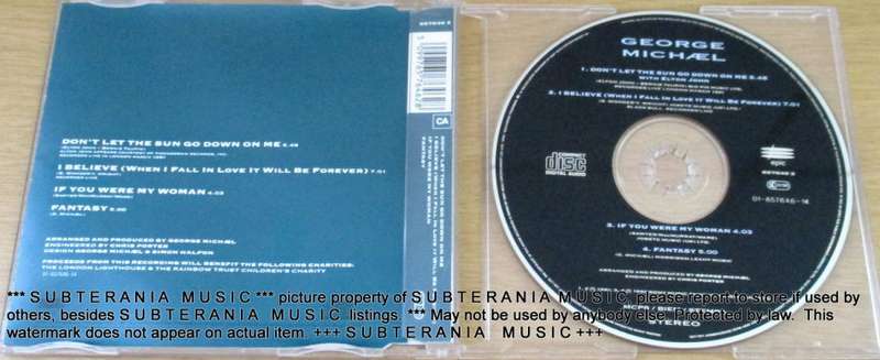 GEORGE MICHAEL + ELTON JOHN I won`t Let the Sun Go Down on Me Maxi Single [Shelf G Box 8]