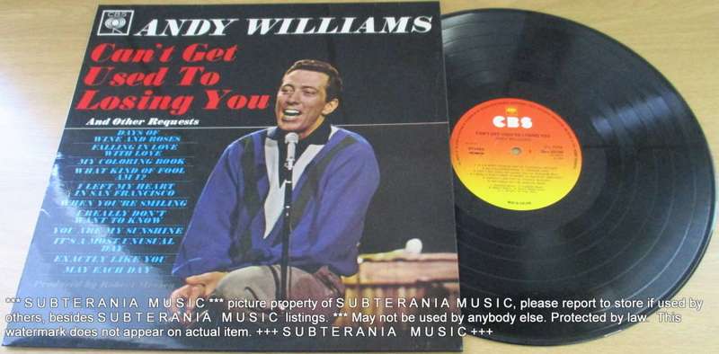 ANDY WILLIAMS  Can`t Get Used to Loving You VINYL RECORD