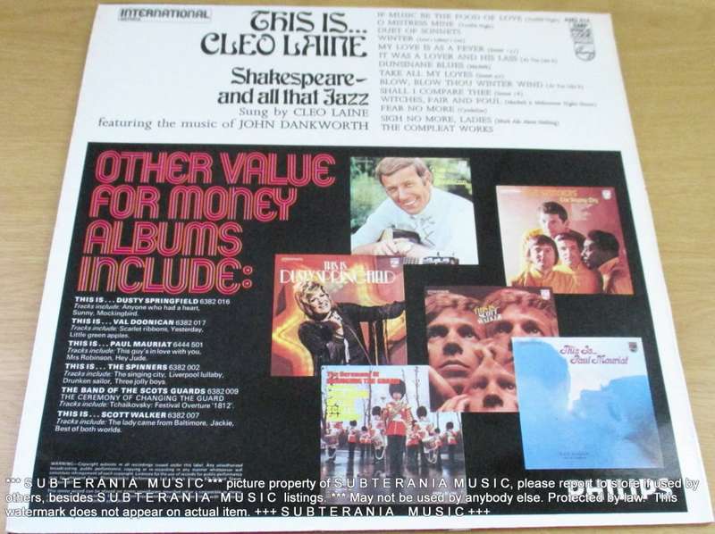 CLEO  LAINE This Is... Cleo Laine VINYL RECORD