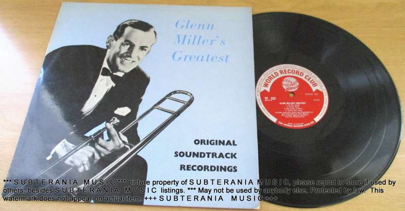GLENN MILLER BAND Original Soundtrack Recording  VINYL RECORD