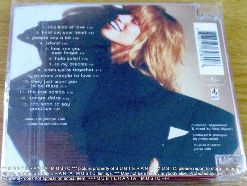 CARLY SIMON This KInd Of Love IMPORT CD [Shelf G Box 10]