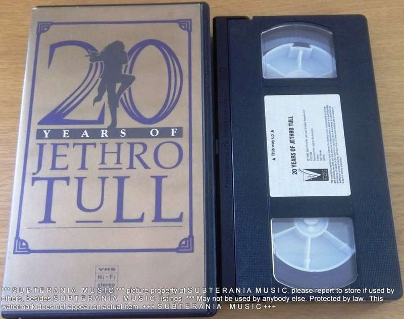 JETHRO TULL 20 Years of Jethro Tull VHS Video Cassette
