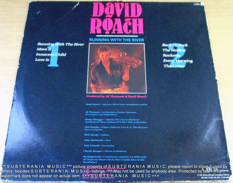 DAVID ROACH  Running with the River  VINYL RECORD