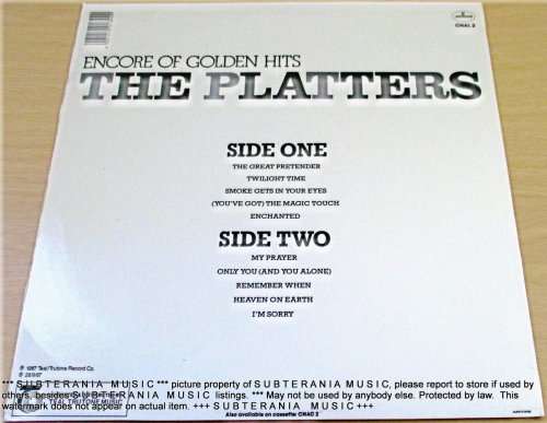 THE PLATTERS Encore of Golden Hits VINYL RECORD