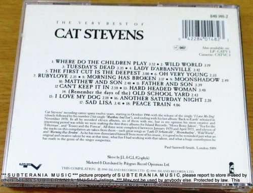 CAT STEVENS  The Very Best Of  [Shelf G box 22]