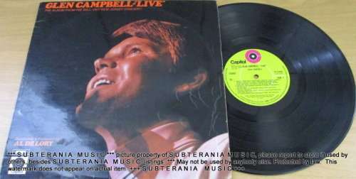 GLEN CAMPBELL Live VINYL RECORD