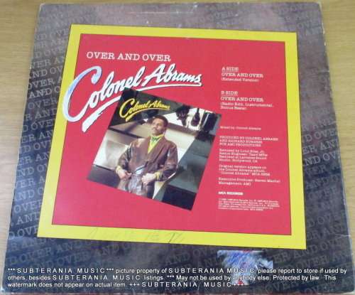 COLONEL ABRAMS Over and Over 12" Maxi Single VINYL RECORD