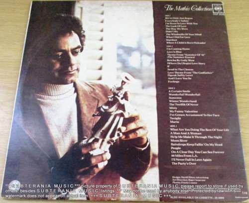 JOHNNY MATHIS The Mathis Collection VINYL RECORD