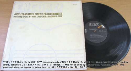 JOSE FELICIANO Encore Finest  Performances VINYL RECORD
