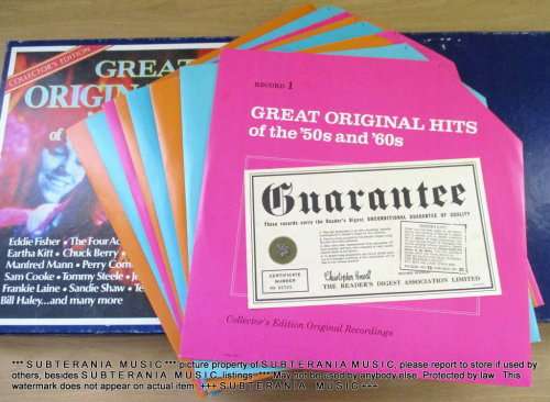 Great Original Hits Of The '50s And '60s 9 X Record BOX SET VINYL RECORD