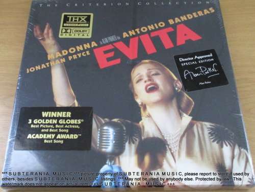 MADONNA EVITA 4 X Laserdisc SEALED BOX SET Promo GOLDEN GLOBE Hype Stickers