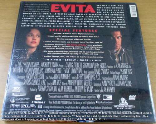 MADONNA EVITA 4 X Laserdisc SEALED BOX SET Promo GOLDEN GLOBE Hype Stickers